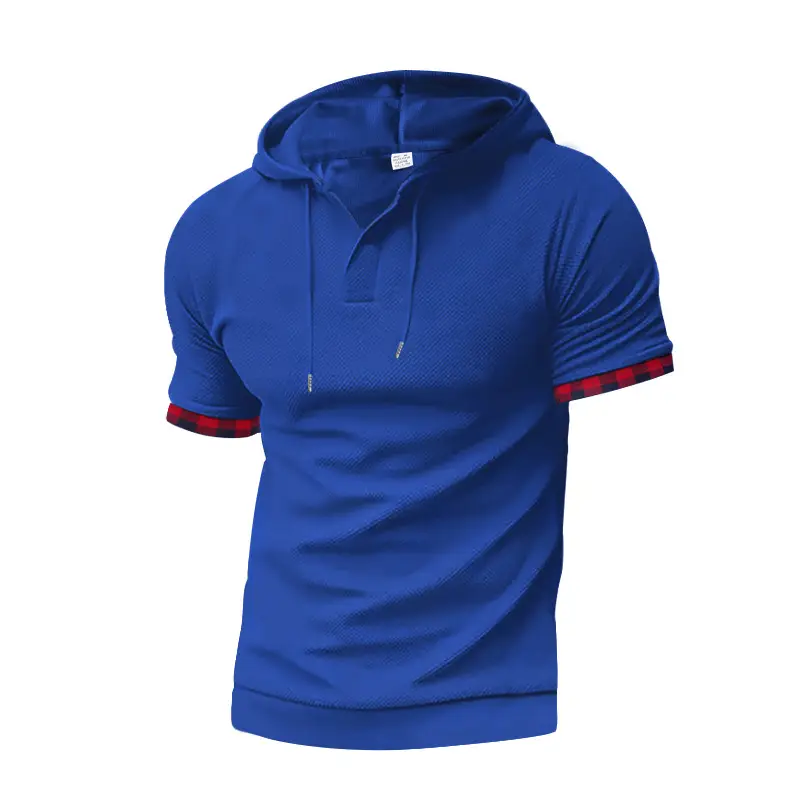Men's White Short Sleeve Hooded T-Shirt Large — feature 33