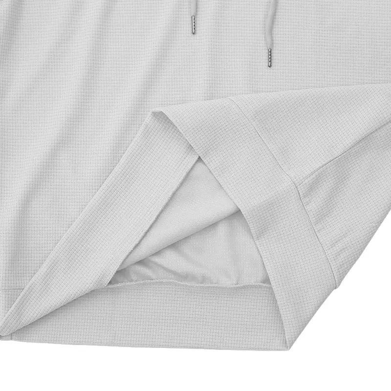 Men's White Short Sleeve Hooded T-Shirt Large — feature 43
