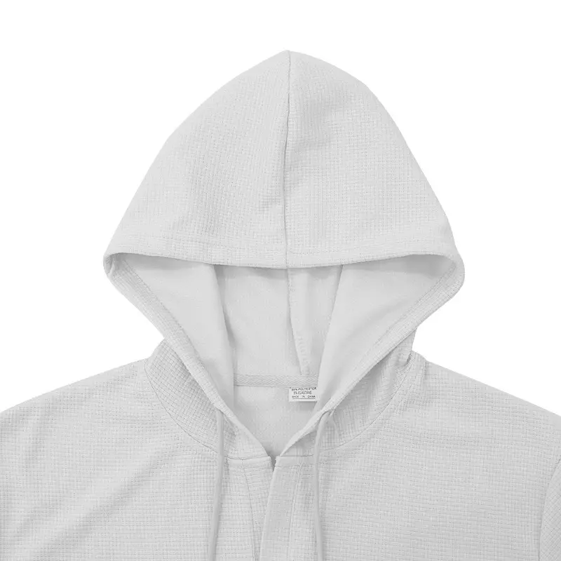 Men's White Short Sleeve Hooded T-Shirt Large — feature 44