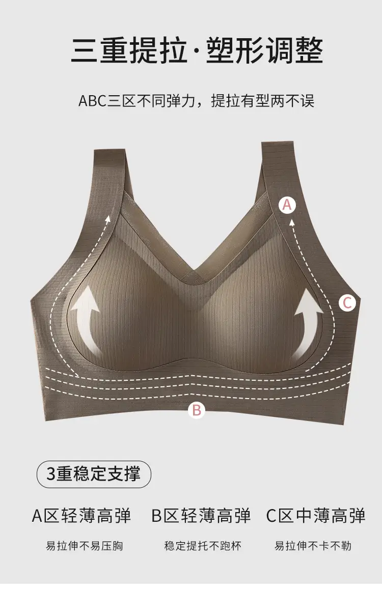 New Seamless Back Underwear Women Small Lifters No Steel Ring — feature 3