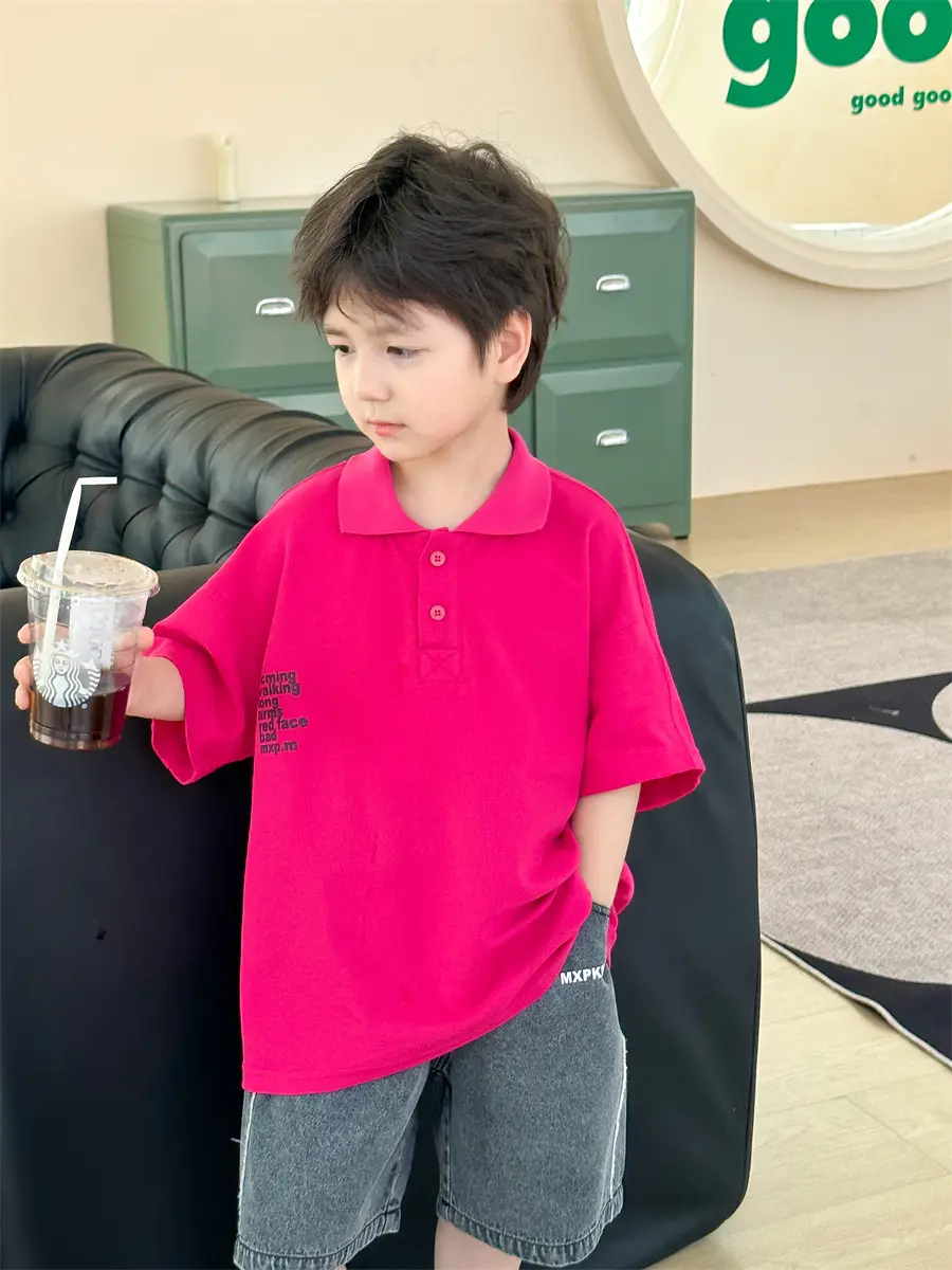 Baby Pink Polo Shirt Short Sleeve Summer Wear 2025 — feature 14
