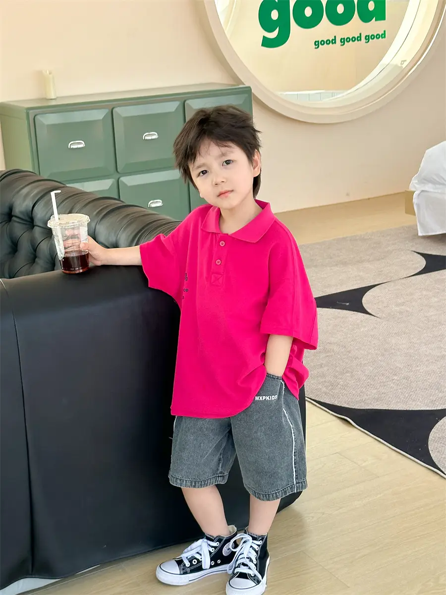 Baby Pink Polo Shirt Short Sleeve Summer Wear 2025 — feature 18