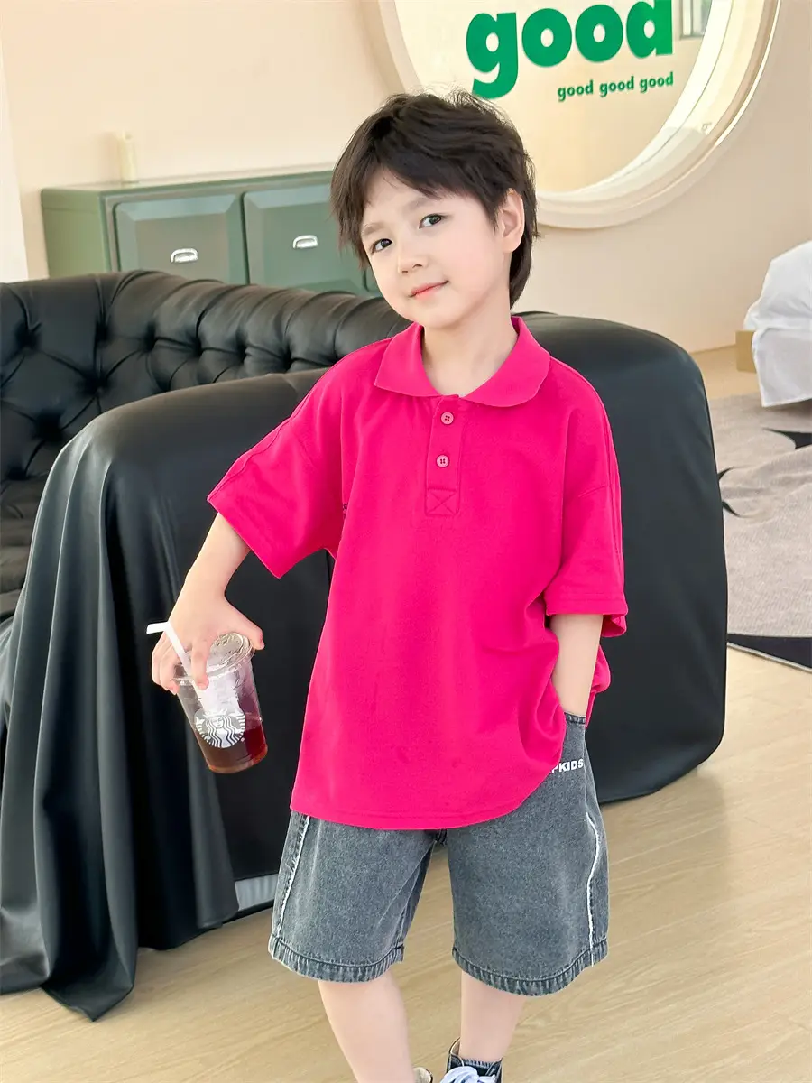 Baby Pink Polo Shirt Short Sleeve Summer Wear 2025 — feature 28
