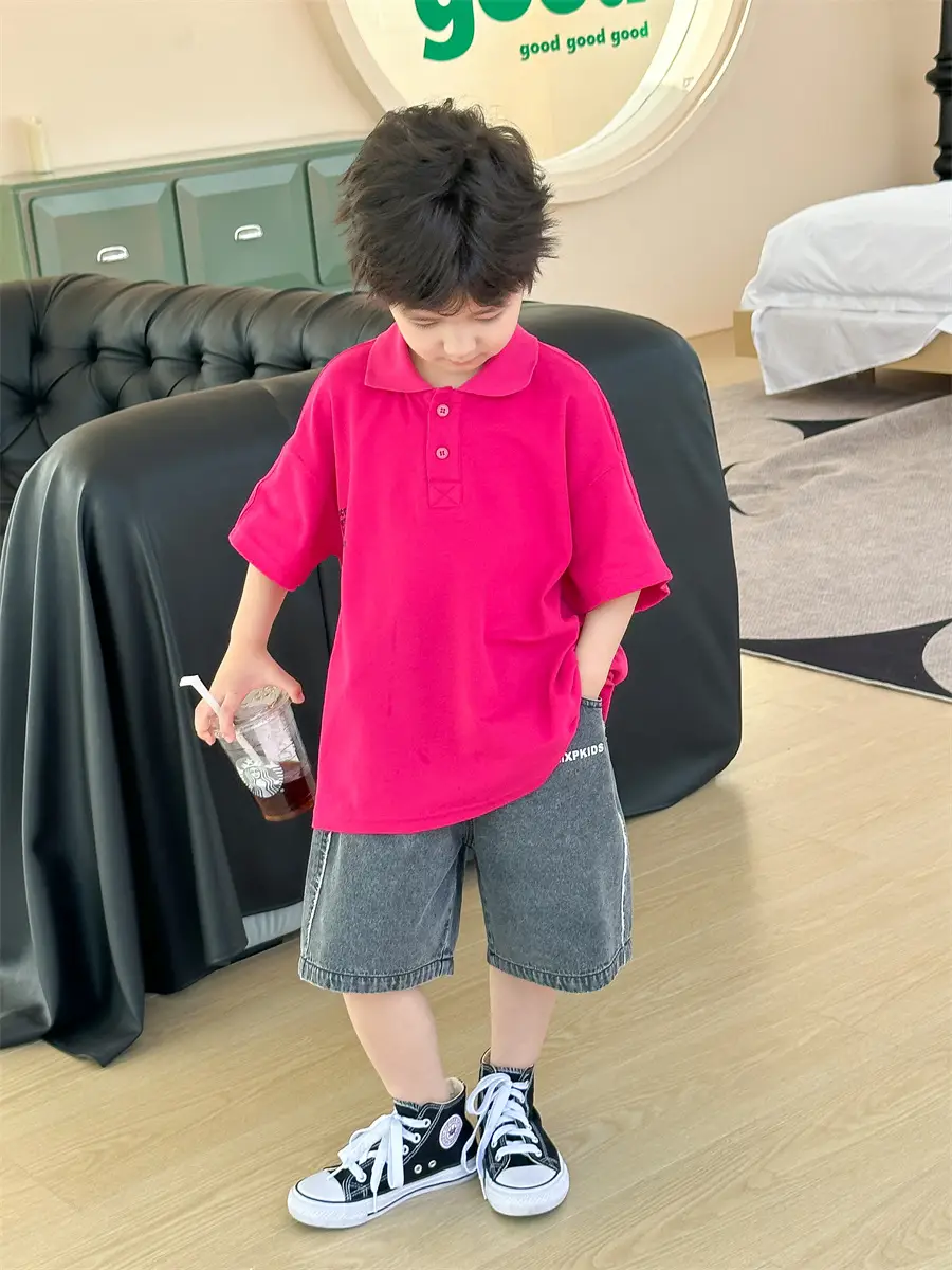 Baby Pink Polo Shirt Short Sleeve Summer Wear 2025 — feature 29