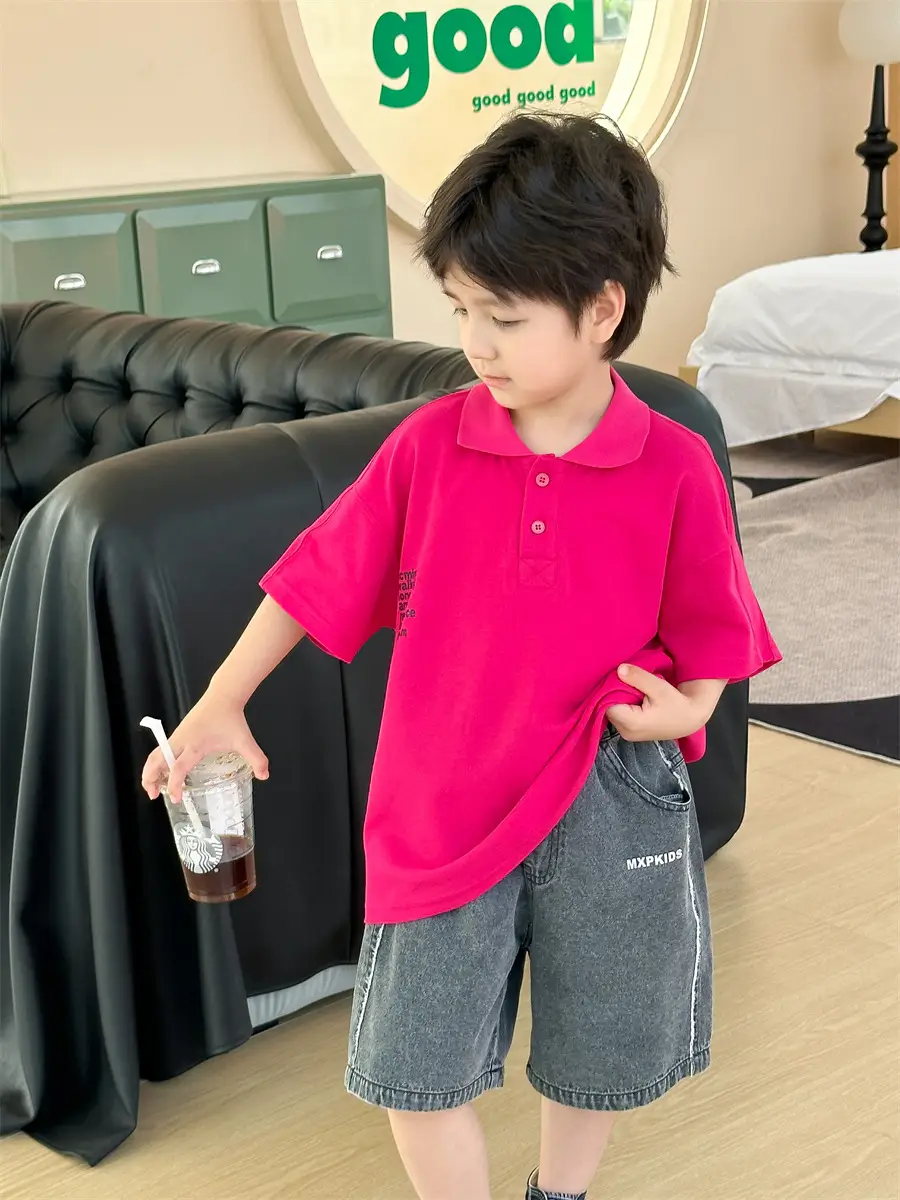 Baby Pink Polo Shirt Short Sleeve Summer Wear 2025 — feature 30
