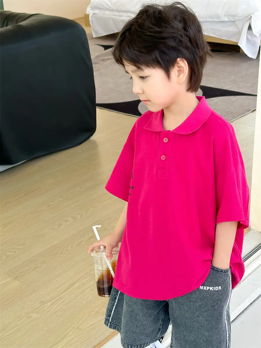Baby Pink Polo Shirt Short Sleeve Summer Wear 2025 — feature 34