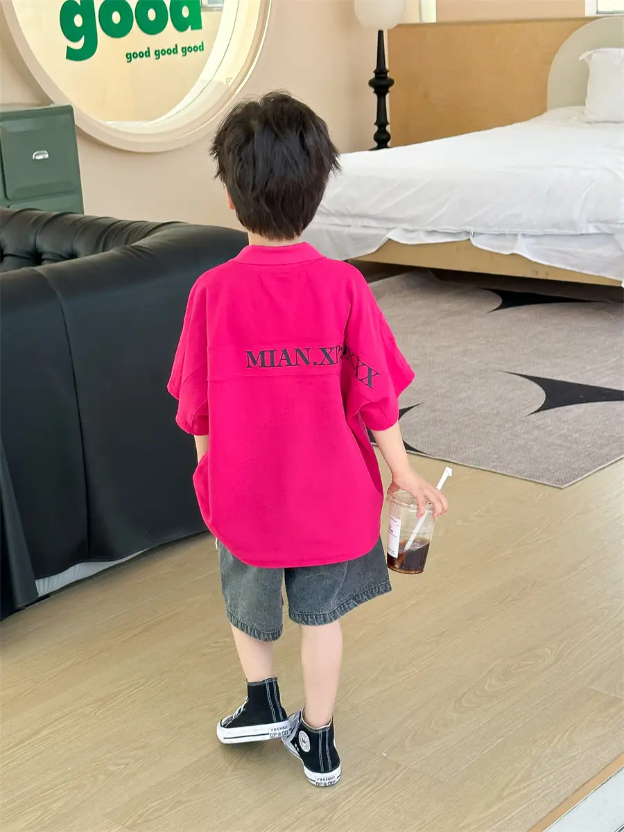 Baby Pink Polo Shirt Short Sleeve Summer Wear 2025 — feature 35