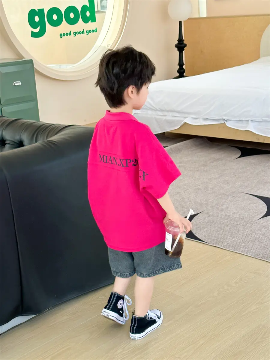 Baby Pink Polo Shirt Short Sleeve Summer Wear 2025 — feature 36