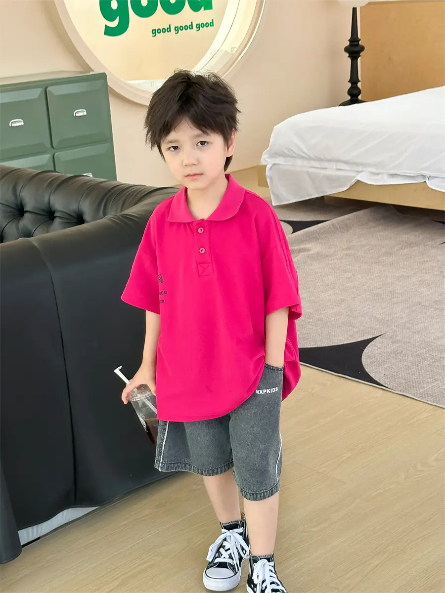Baby Pink Polo Shirt Short Sleeve Summer Wear 2025 — feature 37