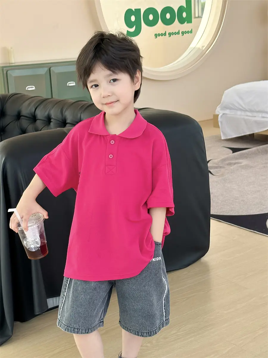 Baby Pink Polo Shirt Short Sleeve Summer Wear 2025 — feature 4