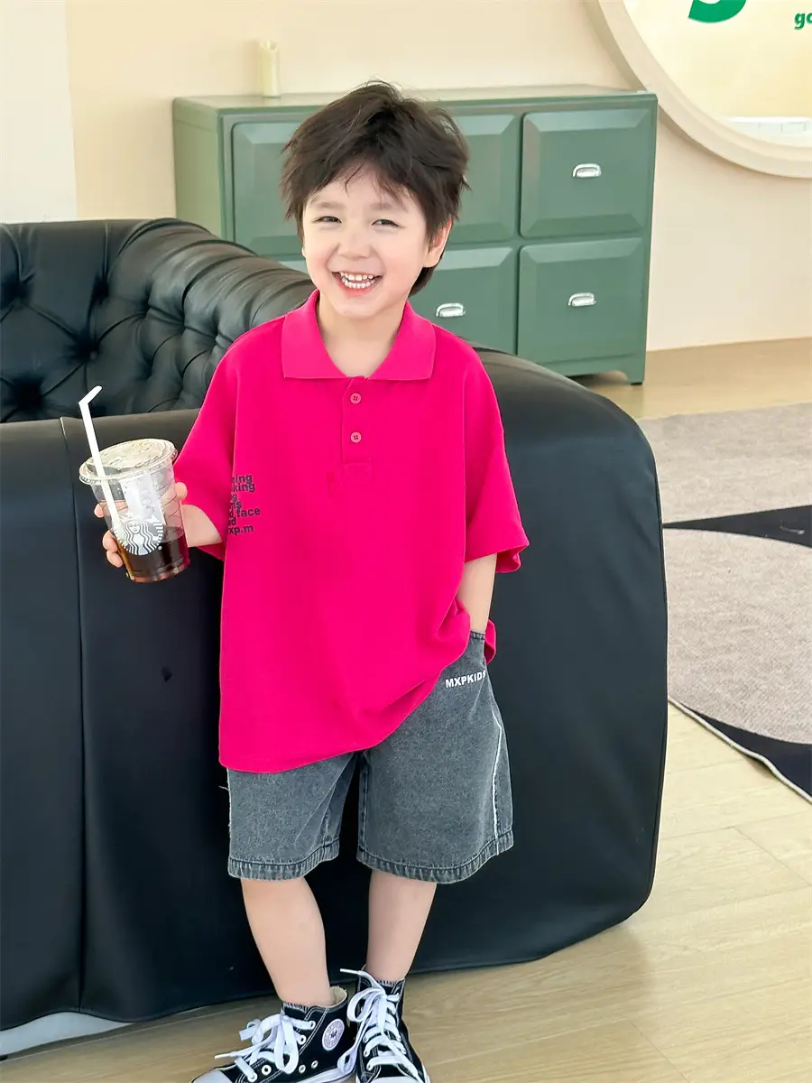 Baby Pink Polo Shirt Short Sleeve Summer Wear 2025 — feature 7