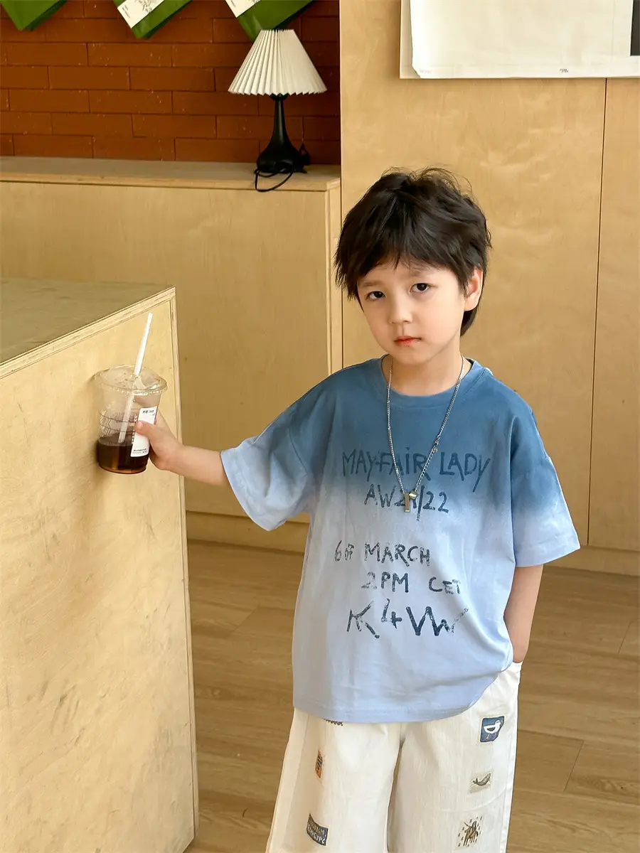 Boys 2025 Summer Thin Cotton T-Shirt Loose Fit — feature 13