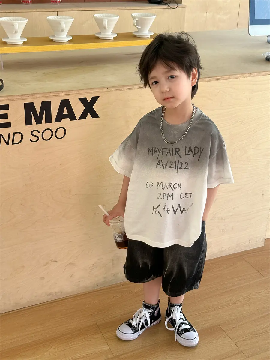 Boys 2025 Summer Thin Cotton T-Shirt Loose Fit — feature 14