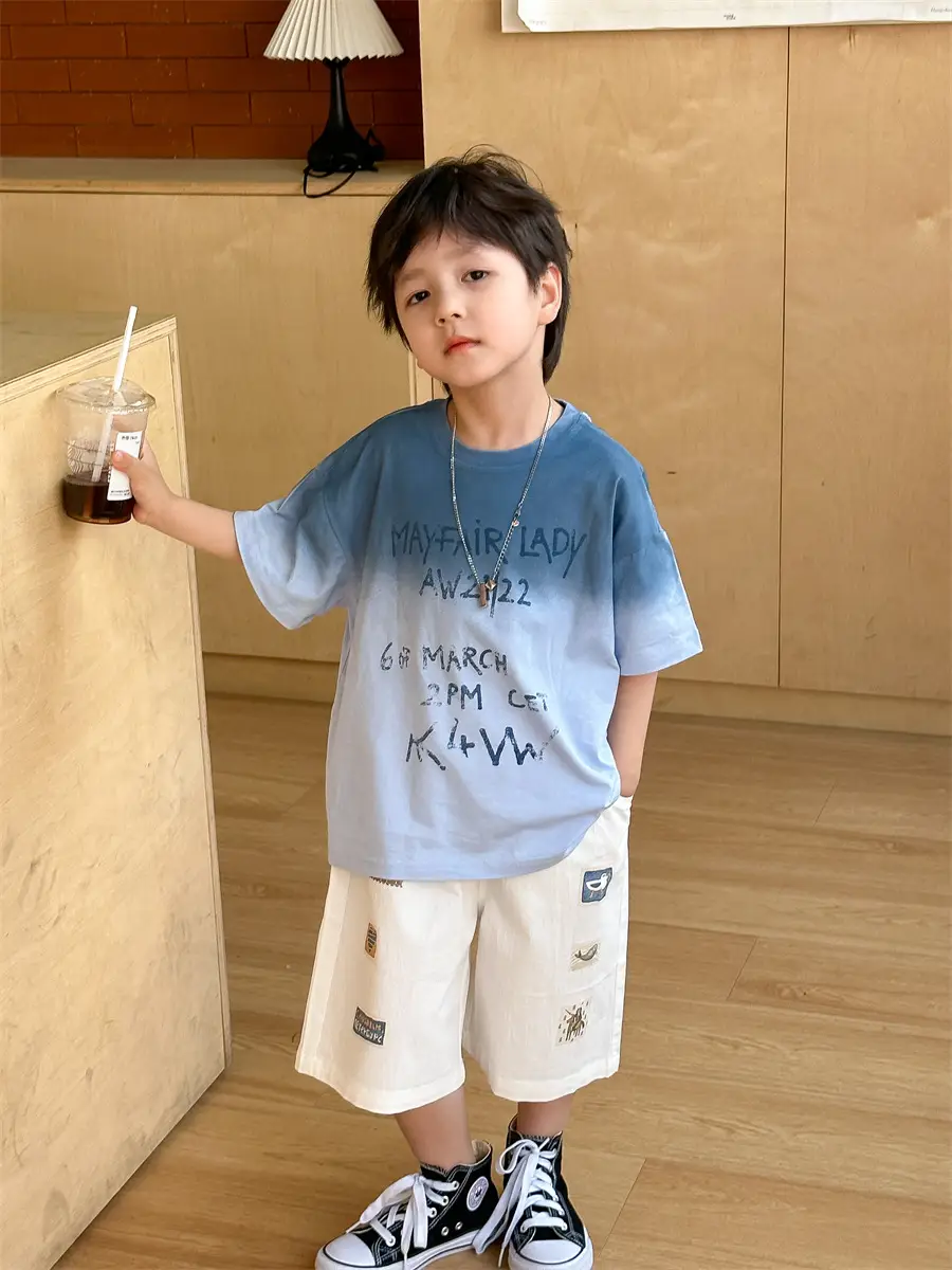 Boys 2025 Summer Thin Cotton T-Shirt Loose Fit — feature 15
