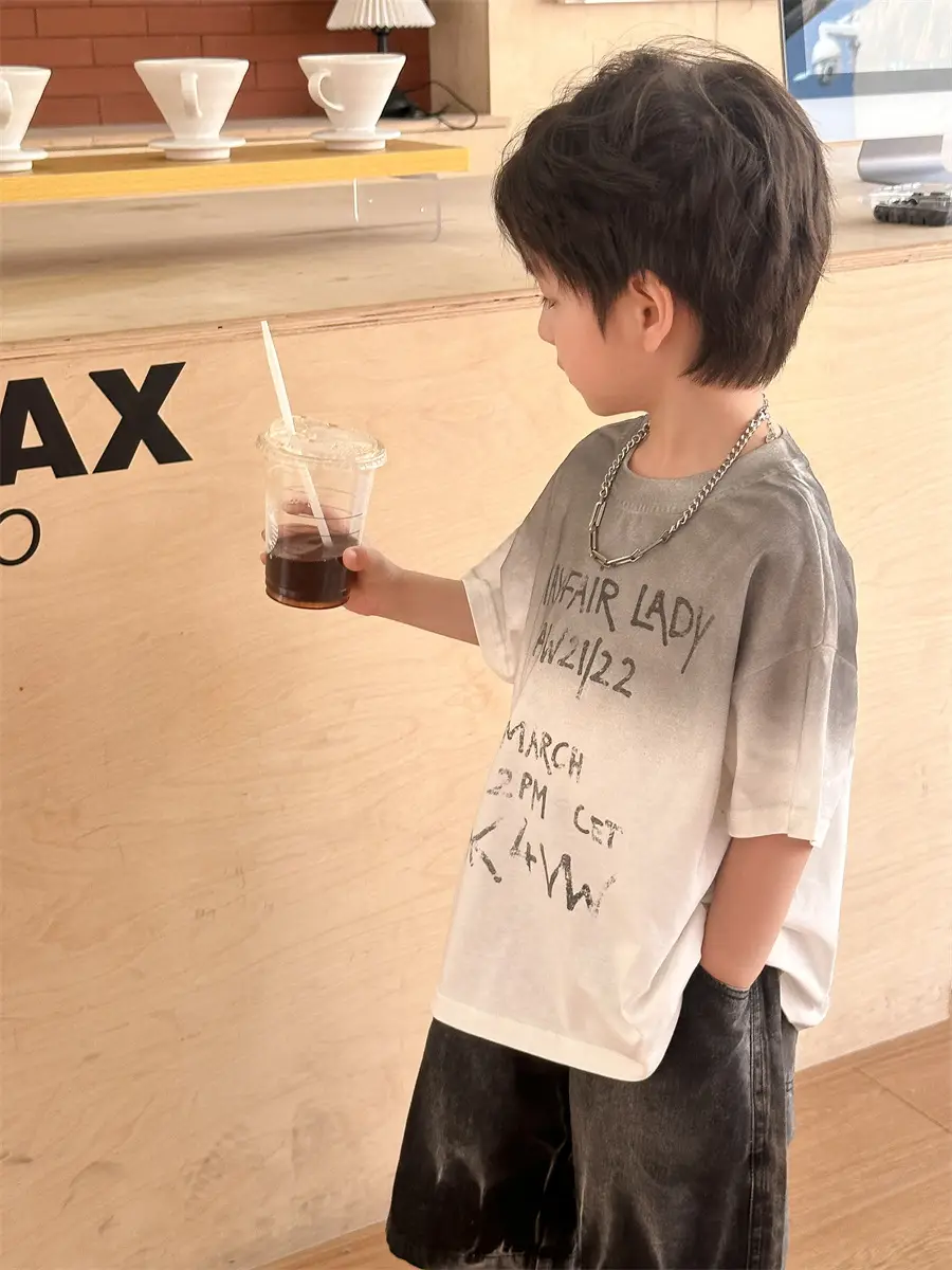 Boys 2025 Summer Thin Cotton T-Shirt Loose Fit — feature 16