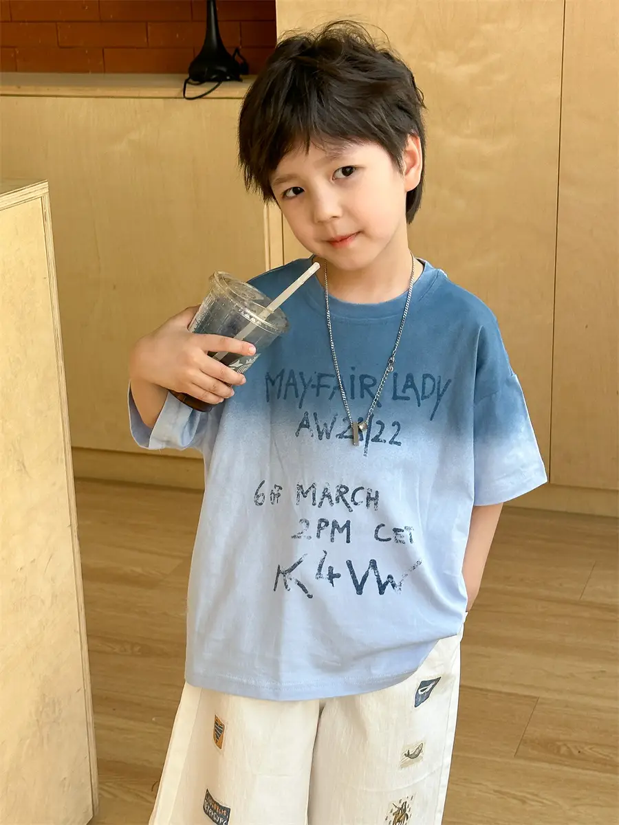 Boys 2025 Summer Thin Cotton T-Shirt Loose Fit — feature 17