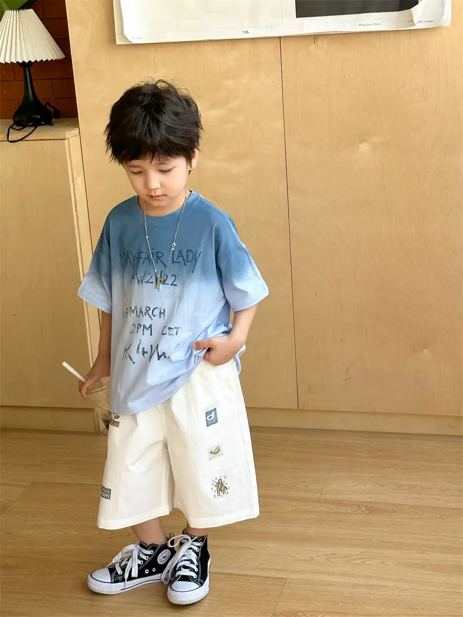 Boys 2025 Summer Thin Cotton T-Shirt Loose Fit — feature 19