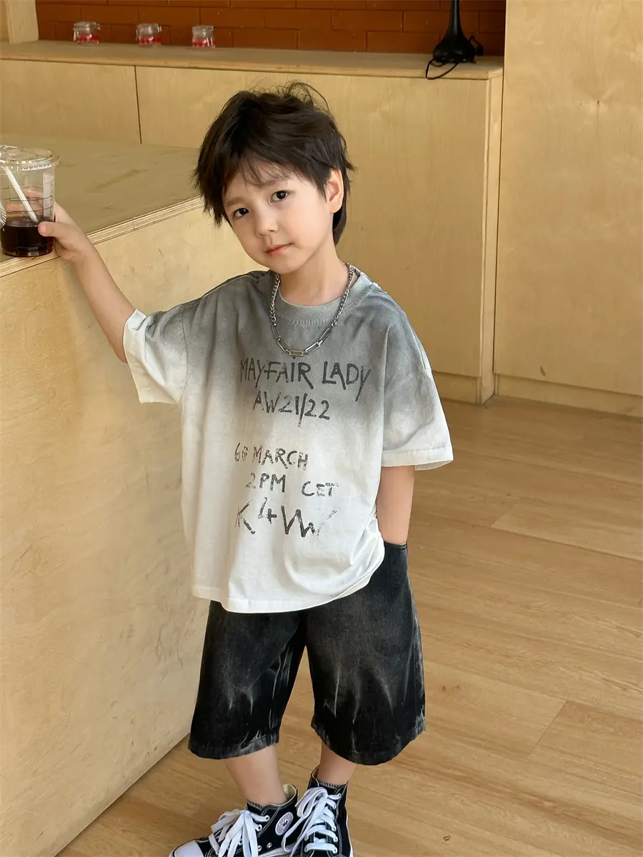 Boys 2025 Summer Thin Cotton T-Shirt Loose Fit — feature 20