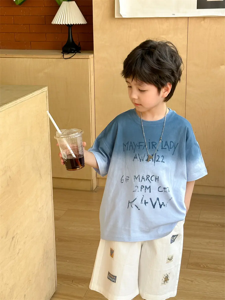 Boys 2025 Summer Thin Cotton T-Shirt Loose Fit — feature 21