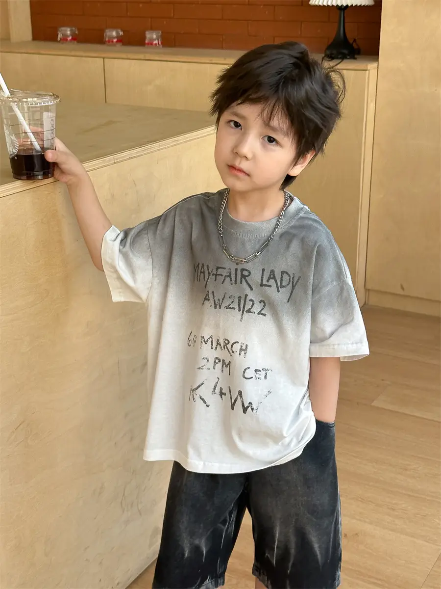 Boys 2025 Summer Thin Cotton T-Shirt Loose Fit — feature 22