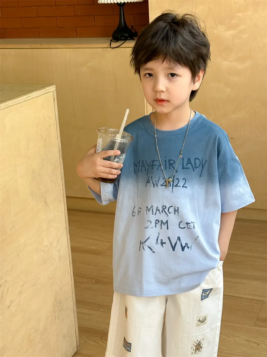 Boys 2025 Summer Thin Cotton T-Shirt Loose Fit — feature 23