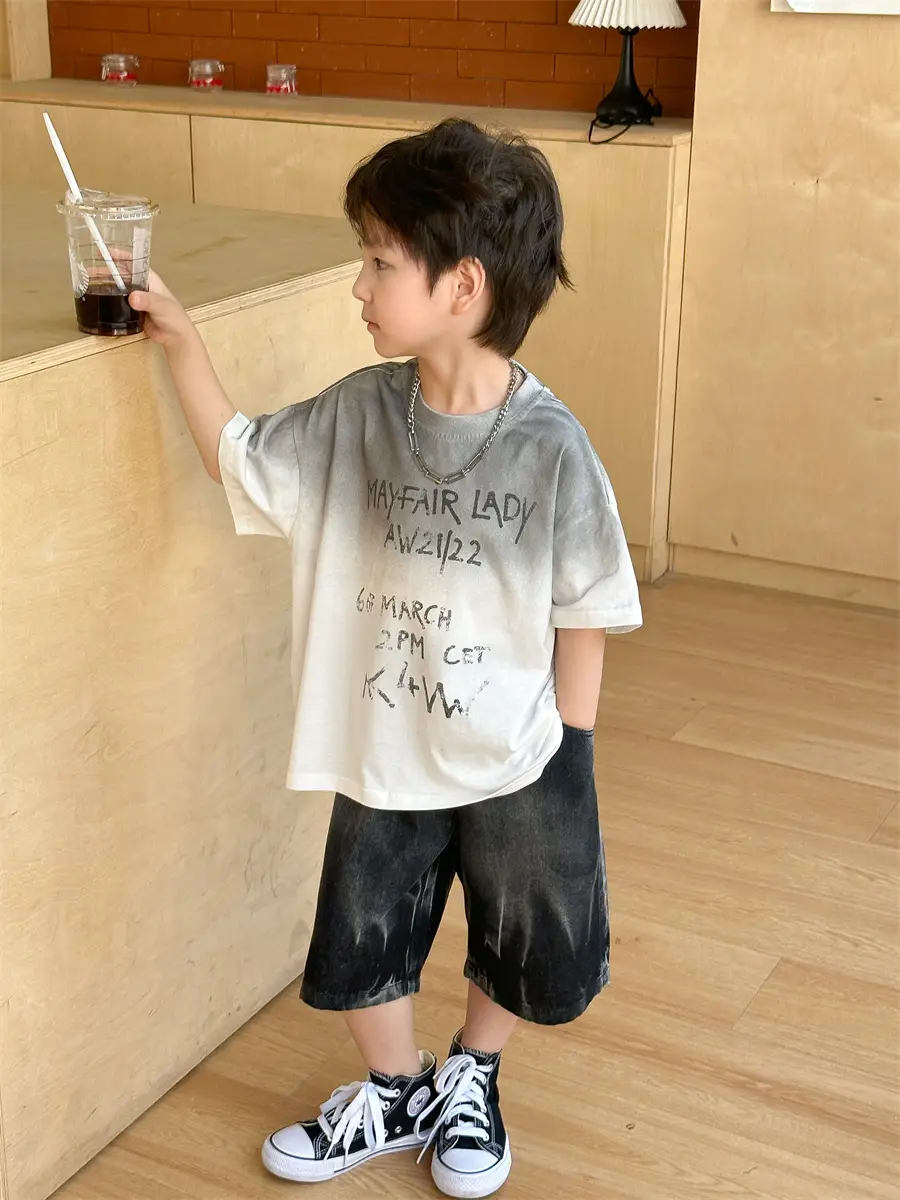 Boys 2025 Summer Thin Cotton T-Shirt Loose Fit — feature 24