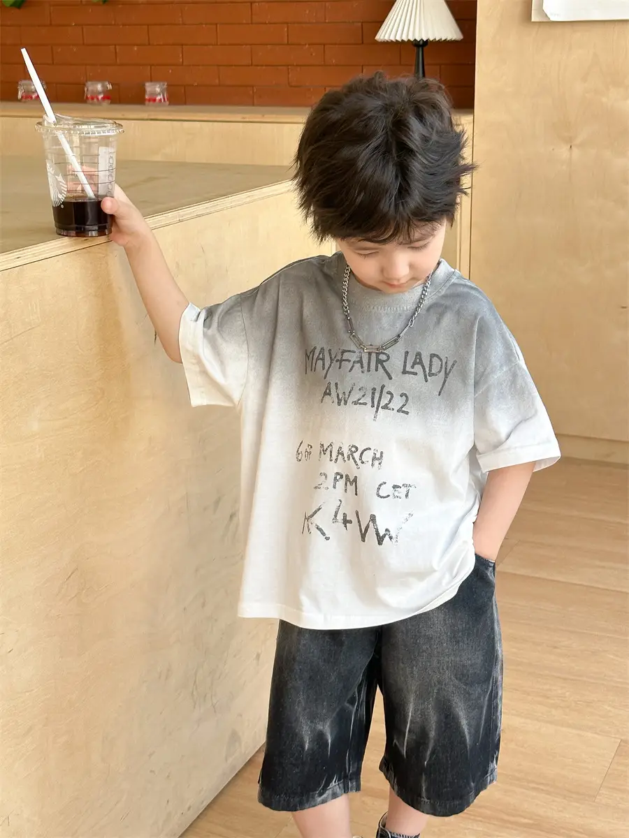 Boys 2025 Summer Thin Cotton T-Shirt Loose Fit — feature 26
