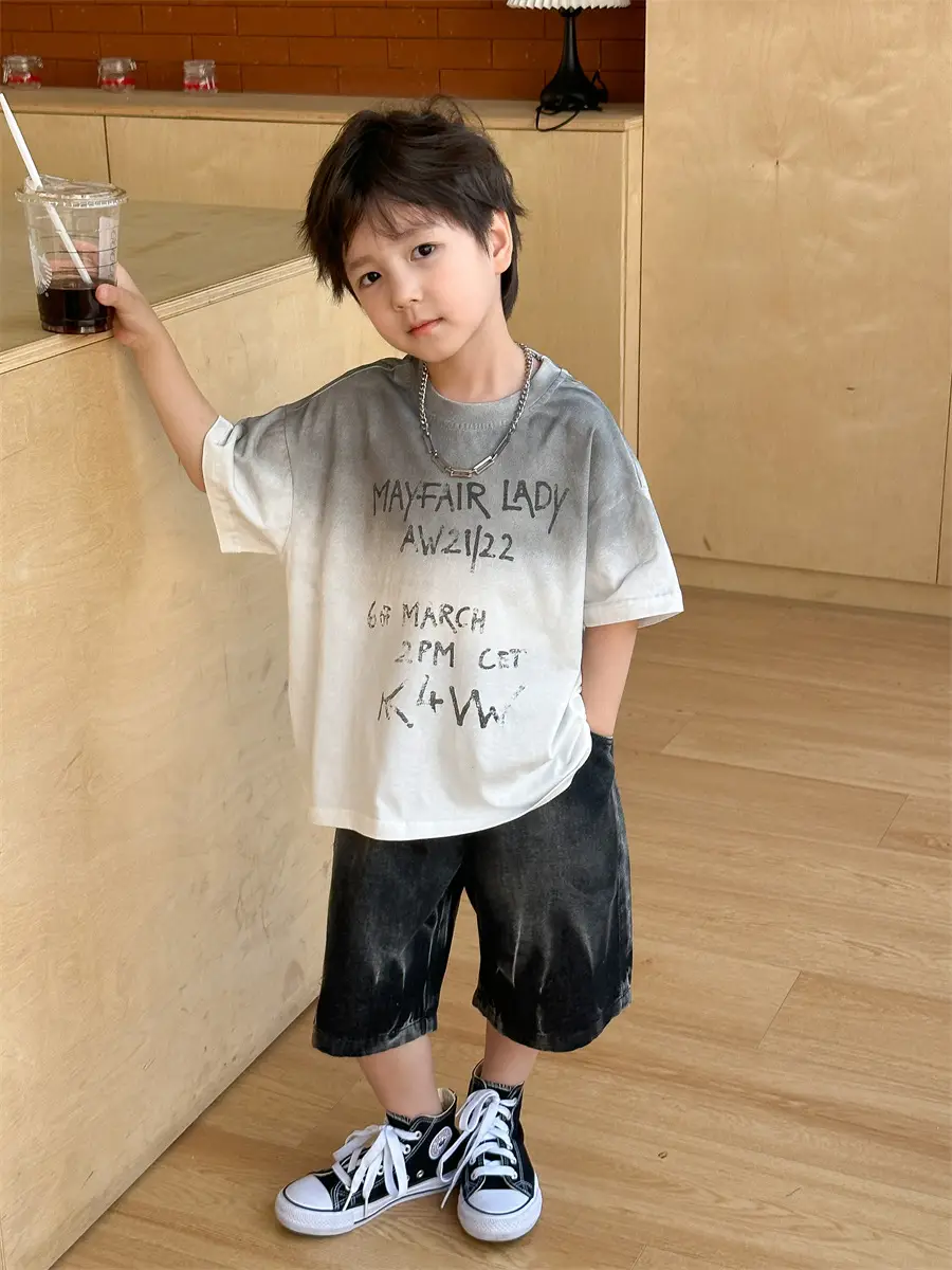 Boys 2025 Summer Thin Cotton T-Shirt Loose Fit — feature 28