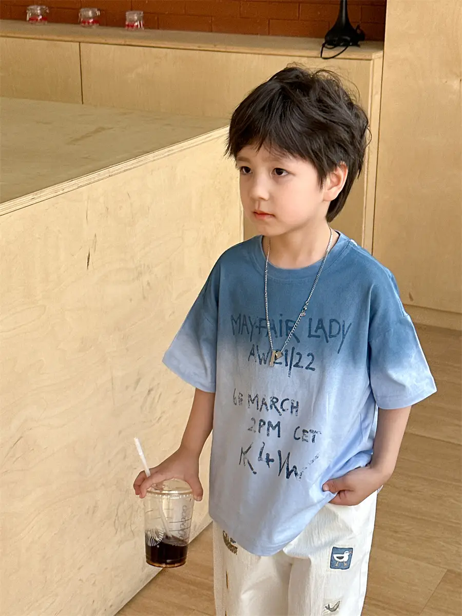 Boys 2025 Summer Thin Cotton T-Shirt Loose Fit — feature 29
