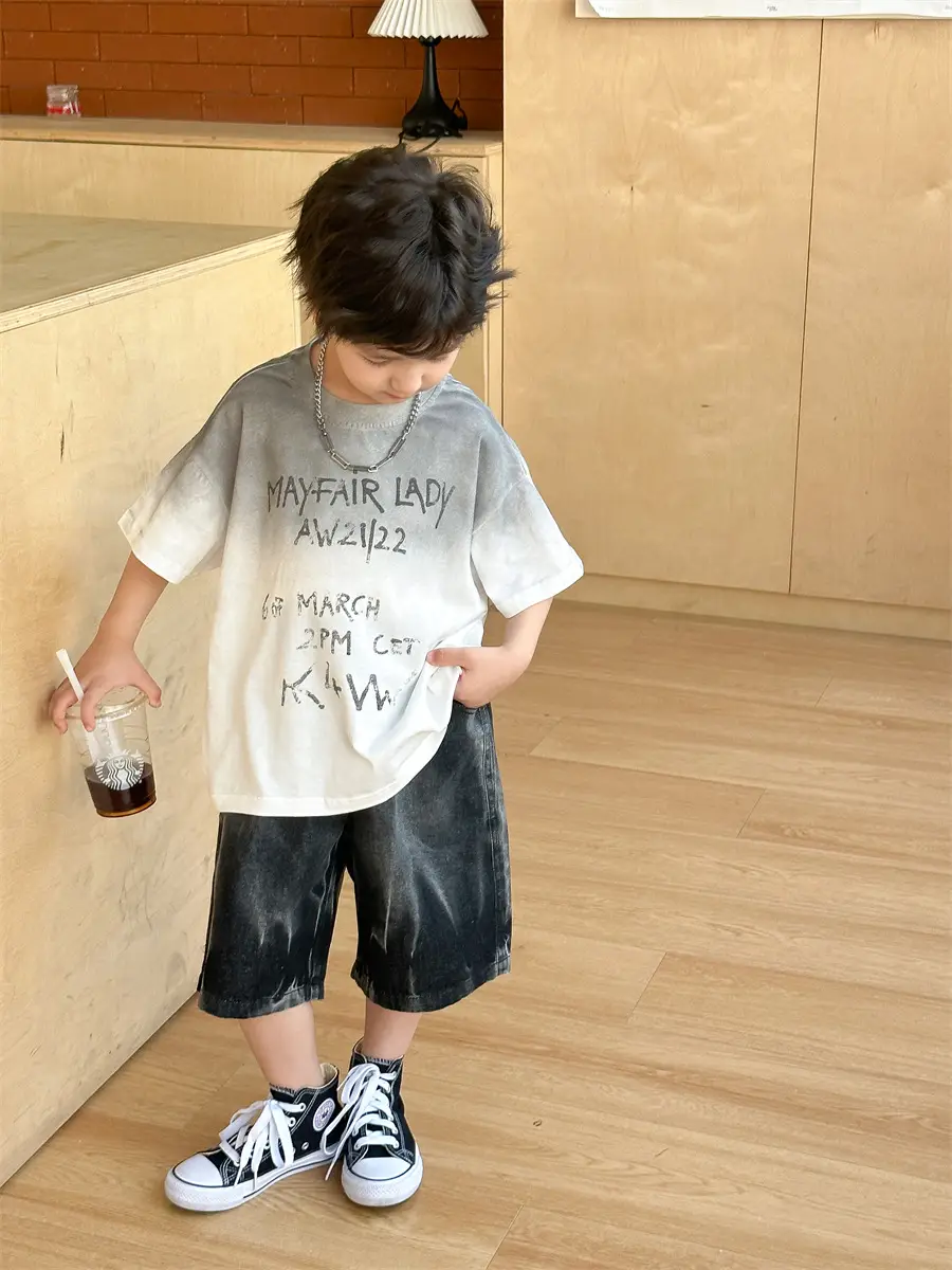 Boys 2025 Summer Thin Cotton T-Shirt Loose Fit — feature 30