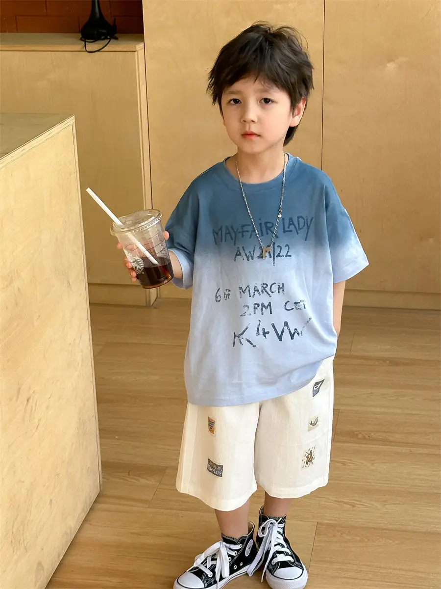 Boys 2025 Summer Thin Cotton T-Shirt Loose Fit — feature 31