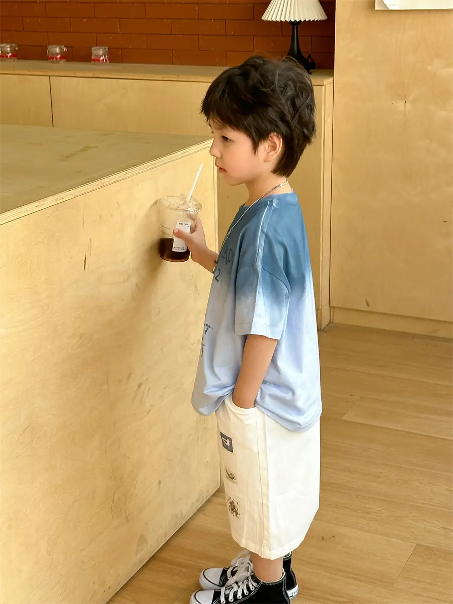 Boys 2025 Summer Thin Cotton T-Shirt Loose Fit — feature 35