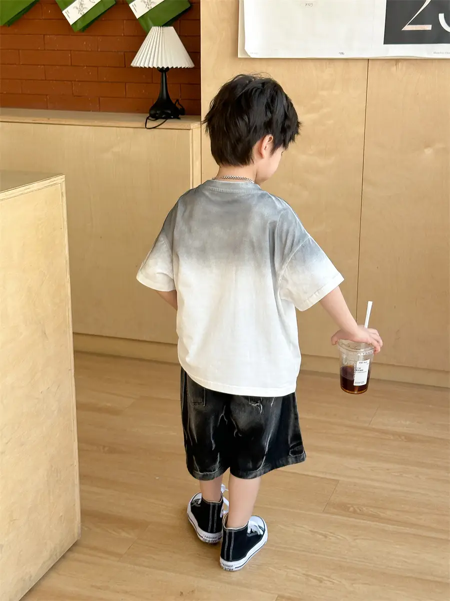 Boys 2025 Summer Thin Cotton T-Shirt Loose Fit — feature 38