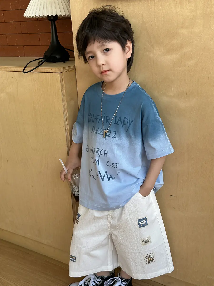 Boys 2025 Summer Thin Cotton T-Shirt Loose Fit — feature 39