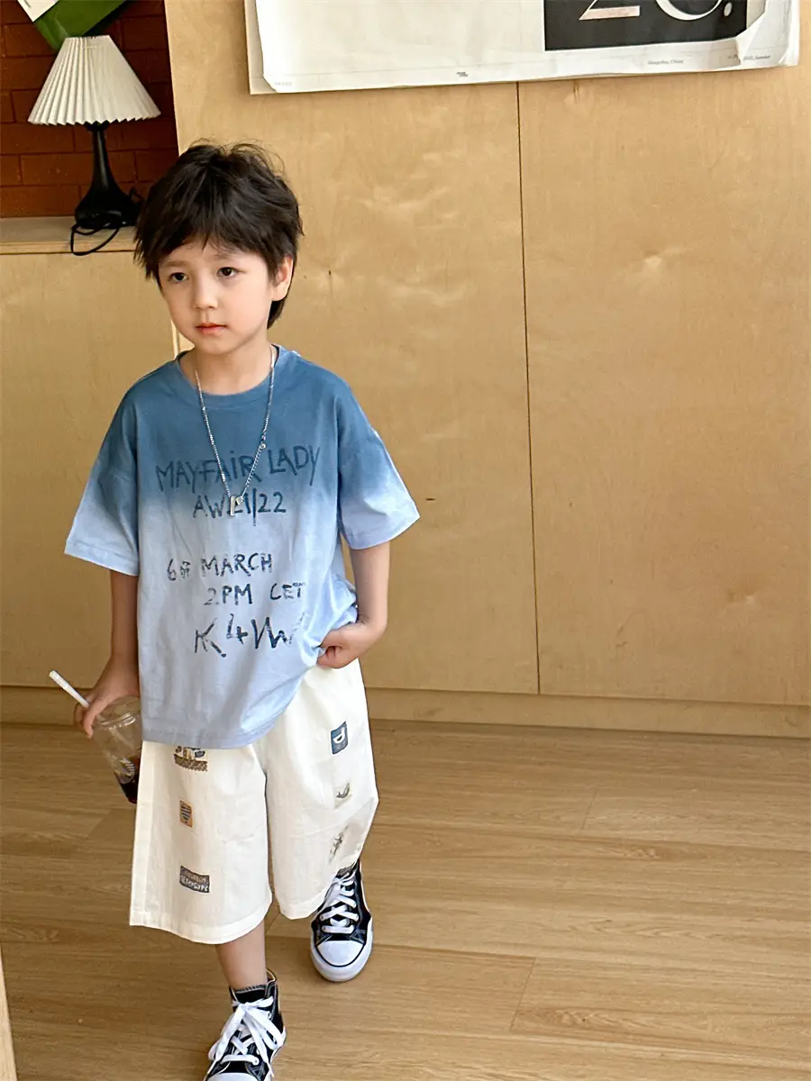 Boys 2025 Summer Thin Cotton T-Shirt Loose Fit — feature 43