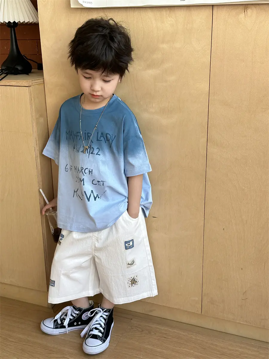 Boys 2025 Summer Thin Cotton T-Shirt Loose Fit — feature 46