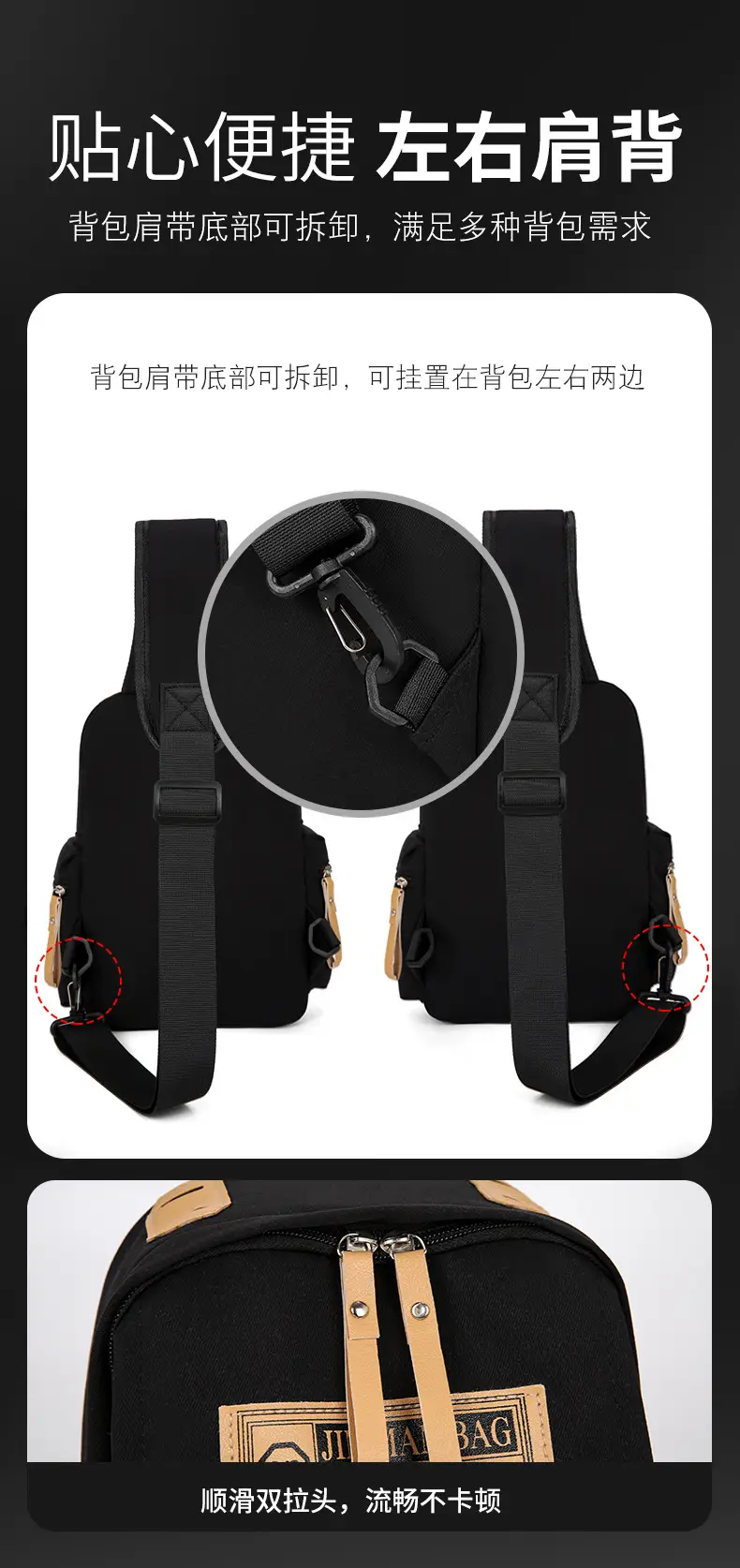Crossbody Bag for Men Women Large Capacity Fashionable Lightweight — feature 14