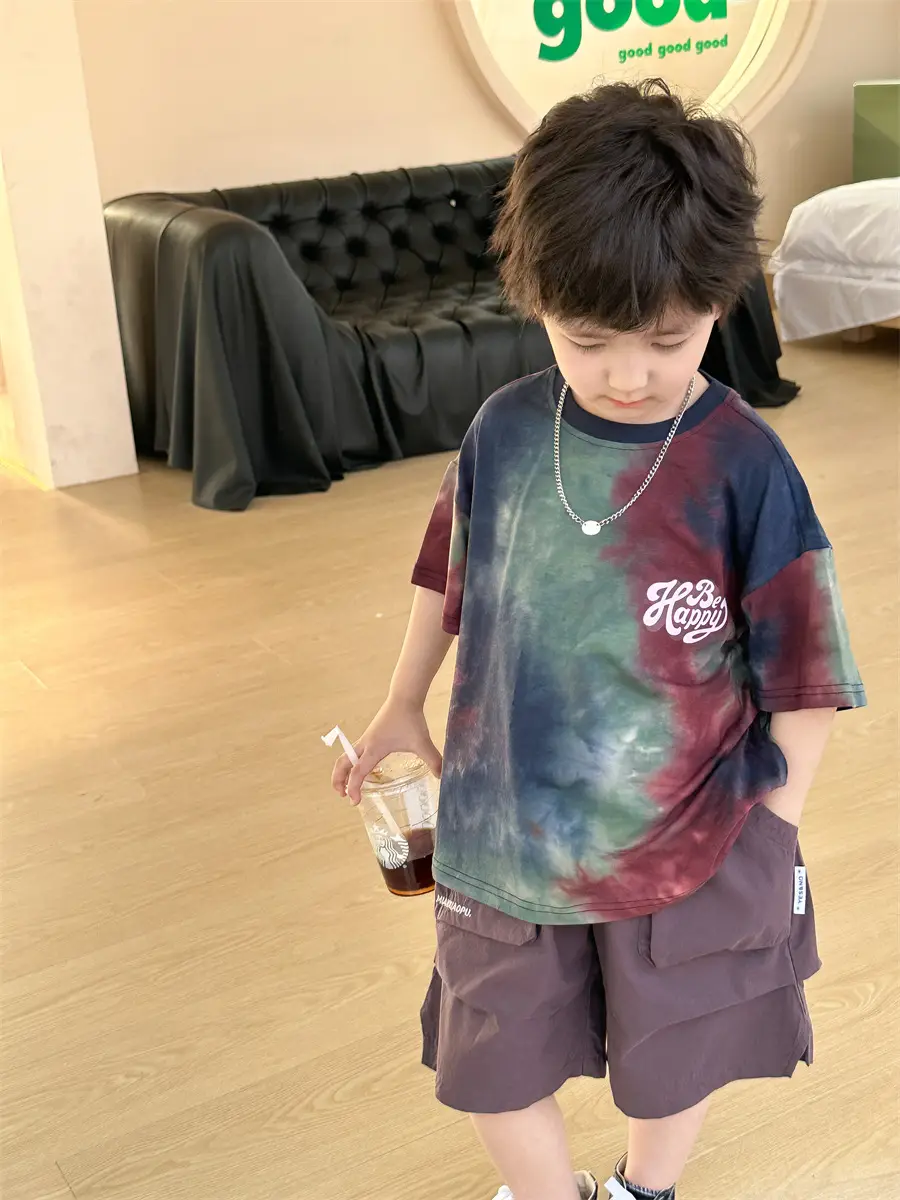 Baby Tie-Dye Korean Style Shorts Set 2025 - Image 3
