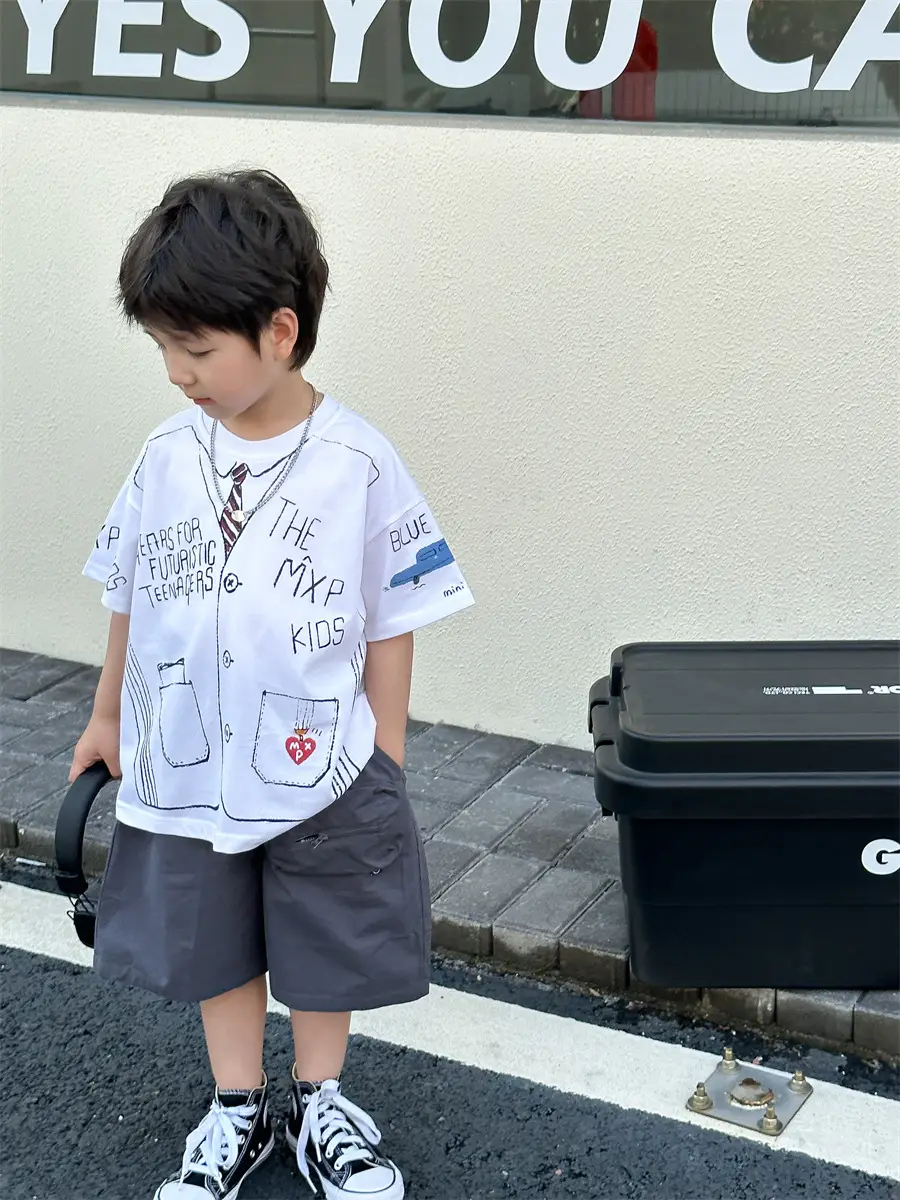 Boys Cotton Cartoon T-Shirt Summer 2025 Kids