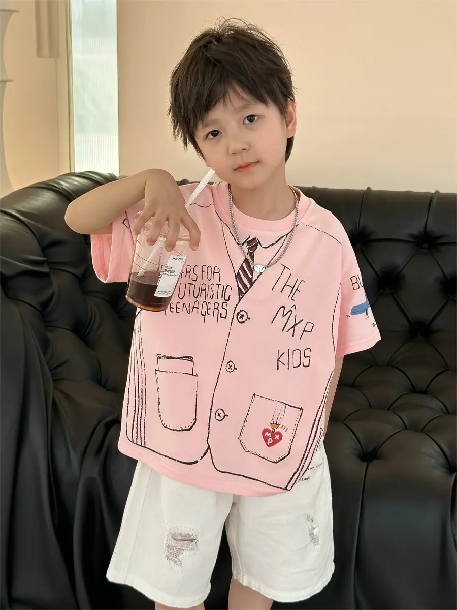 Boys Cotton Cartoon T-Shirt Summer 2025 Kids — feature 17