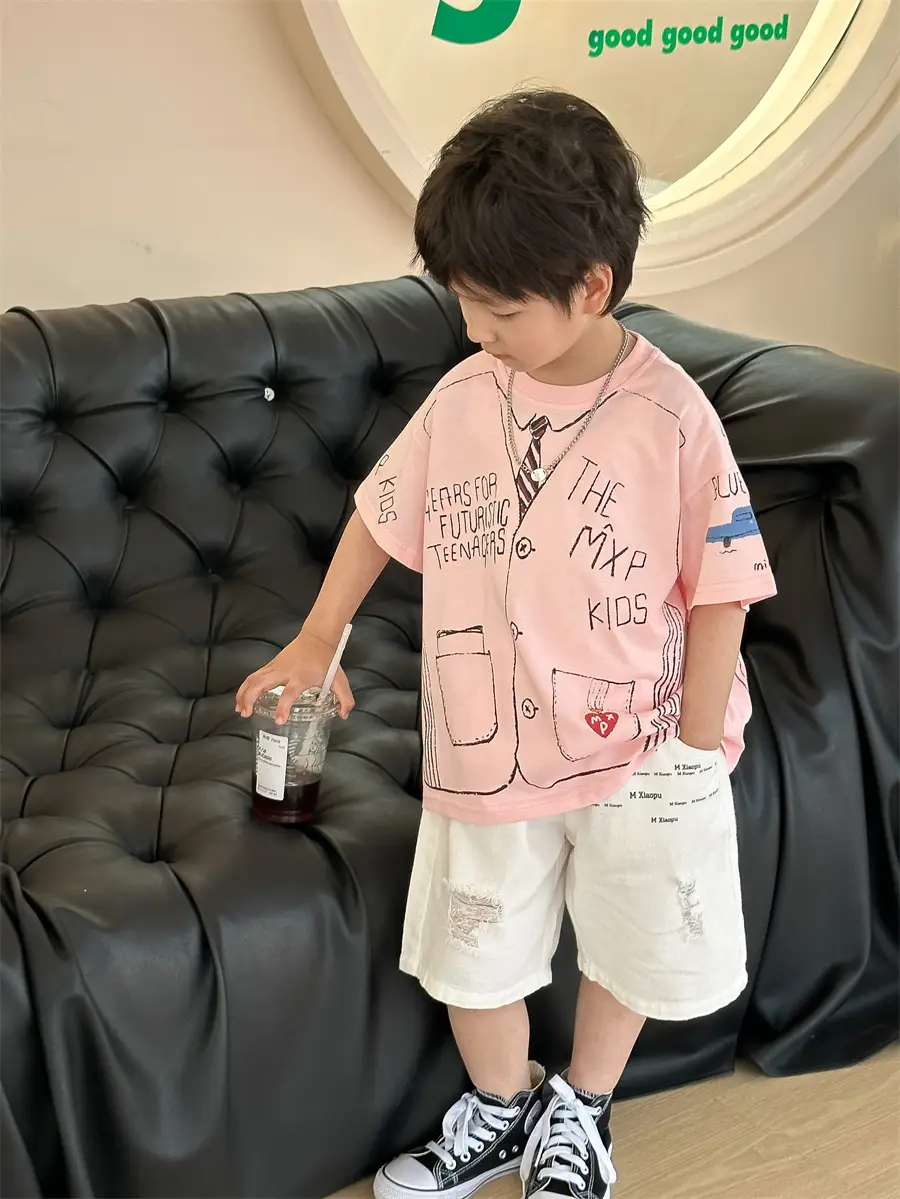 Boys Cotton Cartoon T-Shirt Summer 2025 Kids — feature 23