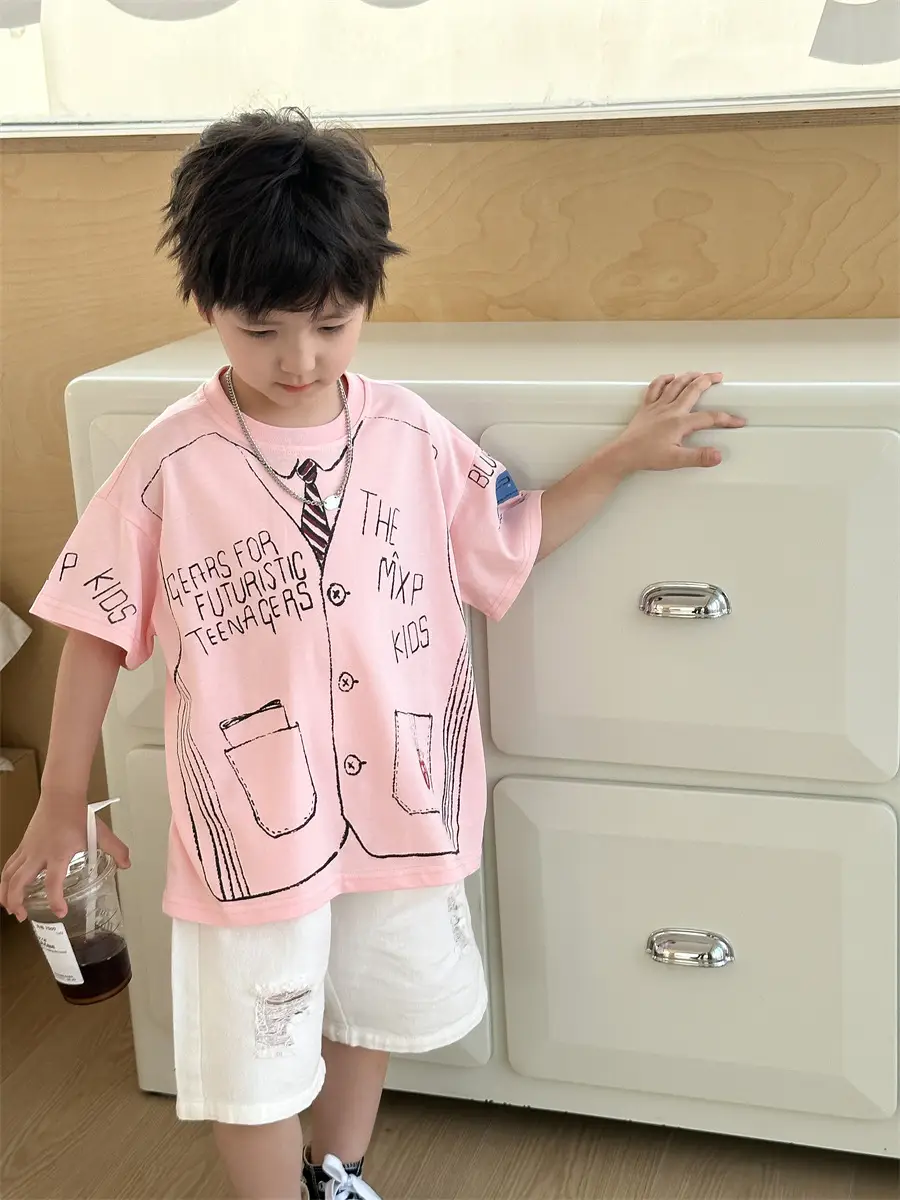 Boys Cotton Cartoon T-Shirt Summer 2025 Kids — feature 35