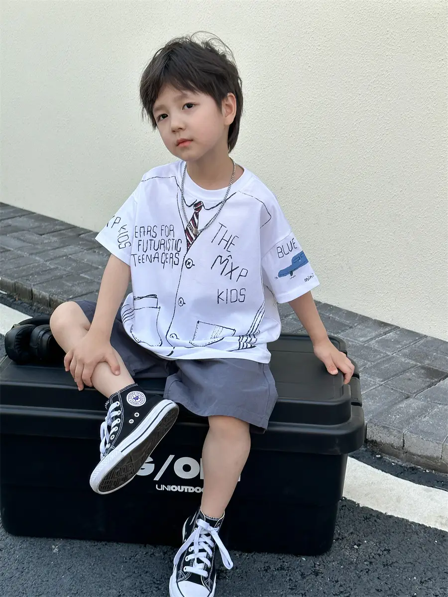 Boys Cotton Cartoon T-Shirt Summer 2025 Kids — feature 46