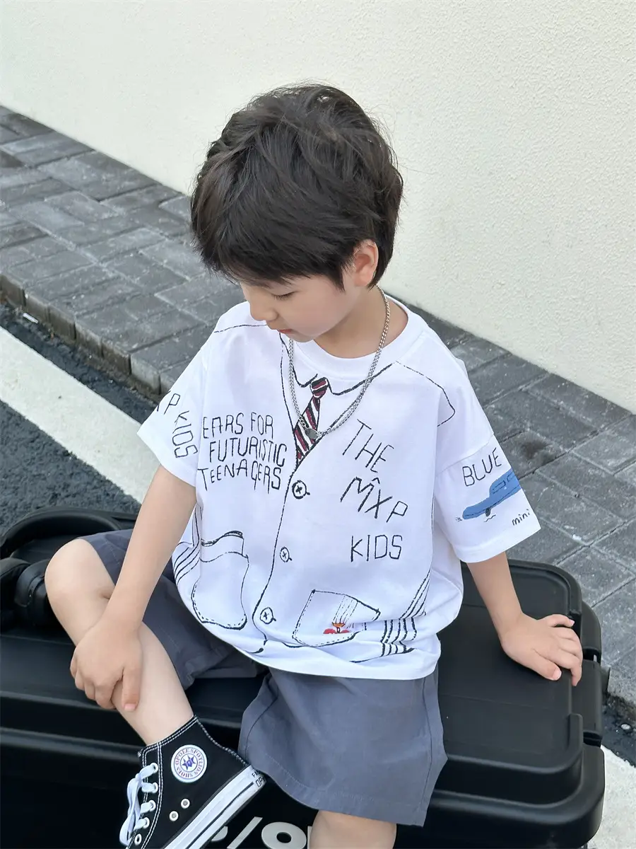 Boys Cotton Cartoon T-Shirt Summer 2025 Kids — feature 47