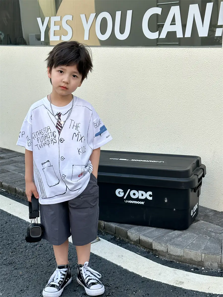 Boys Cotton Cartoon T-Shirt Summer 2025 Kids