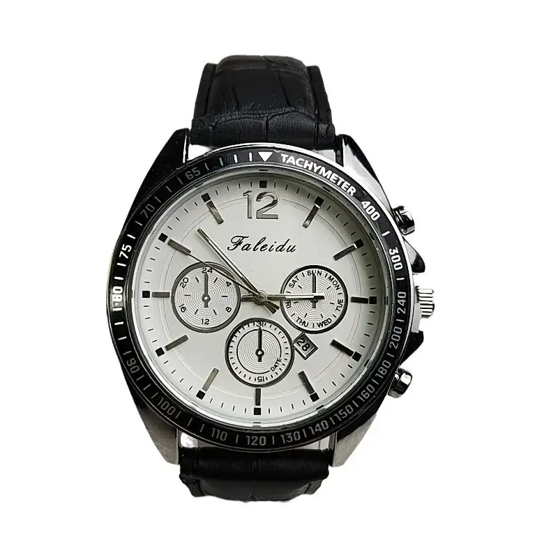 Elegant Light Luxury Business Three-eye Chronograph Watch