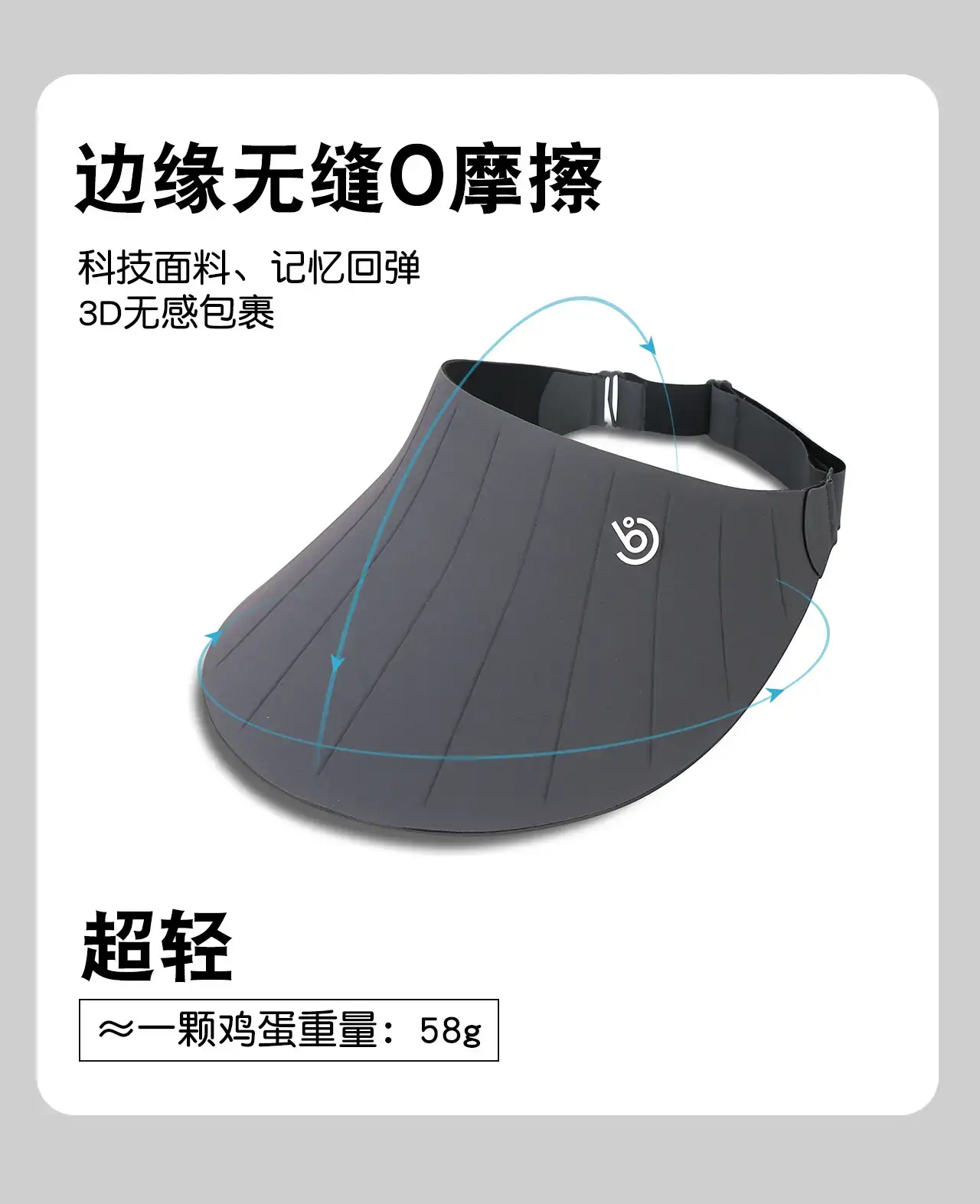 Women's White Anti-UV Tracheumatic Hat SPF50+ — feature 6