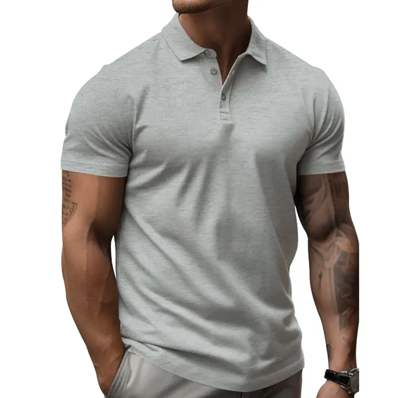 Men's Yellow Short Sleeve Polo T-Shirt Large — feature 17