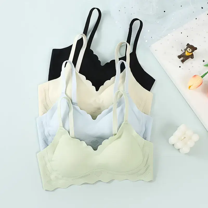 Breathable Thin Non-Cut Underwear Women Small Chest Gathering - Image 8