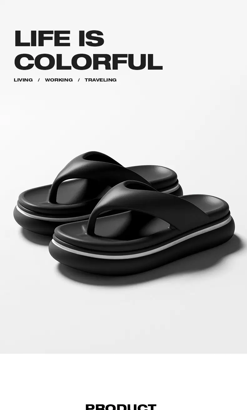 2024 New Slip-on Feeling Couple Clip Flip-Flops Women's Summer Non-slip Outer Wear Seaside Beach Sandals Wholesale — feature 1